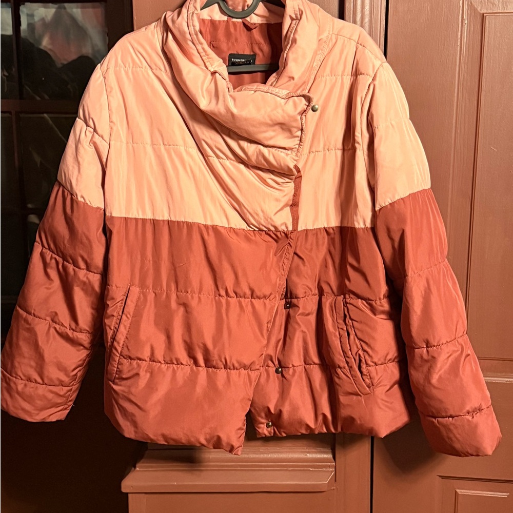 Summersalt Two-Tone Rust & Peach Puffer Jacket - Women